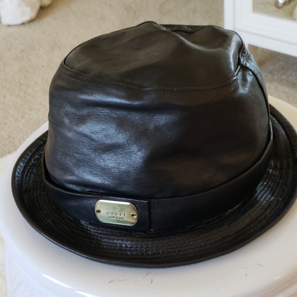 GUCCI leather hat